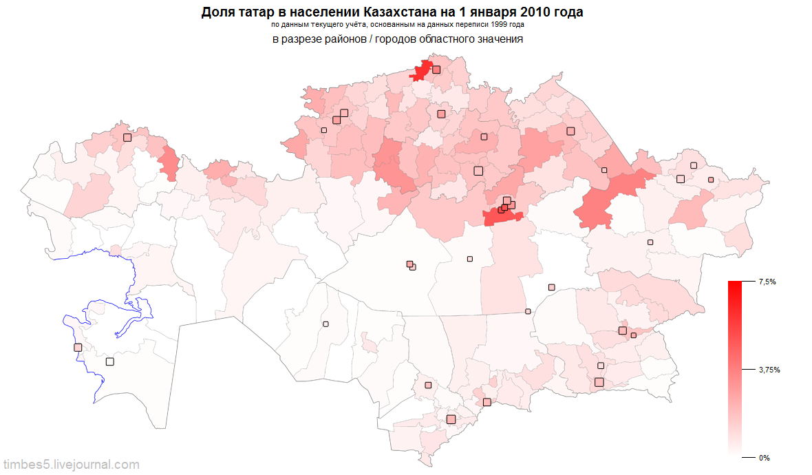 Казахстан этническая карта