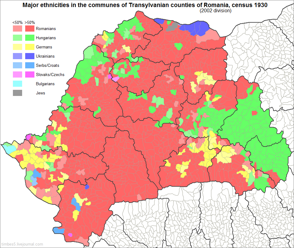 Этническая карта румынии